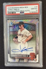 2025 Bowman - Chrome Prospect Mega Box Autographs James Tibbs III #BMA-JT PSA 10