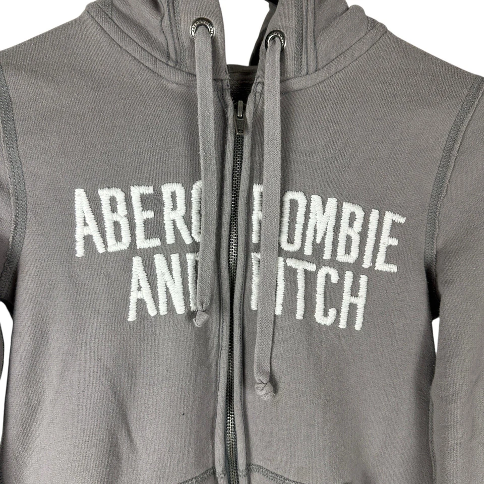 Women’s Y2K Abercrombie & Fitch Spellout Logo Full Zip Hoodie Size S - Image 2 of 4