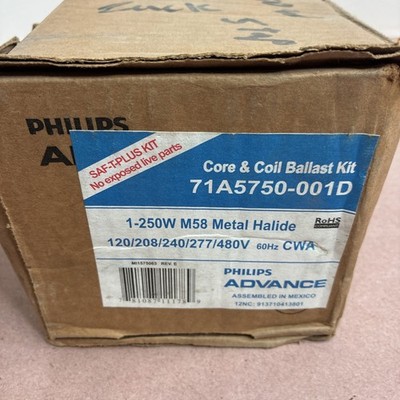 PHILIPS ADVANCE CORE & COIL BALLAST KIT 71A5750-001D, 1-250W M58 METAL HALIDE