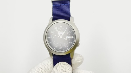 Seiko 5 7S26-02J0 Automatic Navy Dial Day-Date Men’s Watch Military Style Strap - Video 1 of 1