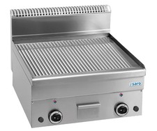 SARO Gasgrillplatte, gerillt, Auftisch, 600x600, GFT66R