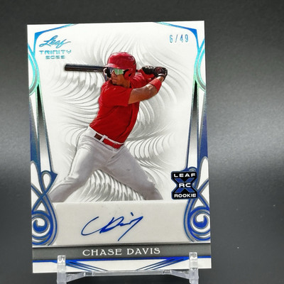 Chase Davis 2023 Leaf Trinity Auto Autograph #'d /49 SP XRC St Louis Cardinals