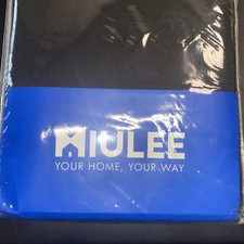 MIULEE Black Curtains 102 Inch Long 52"W x 102  L 2-pack Black Darkening