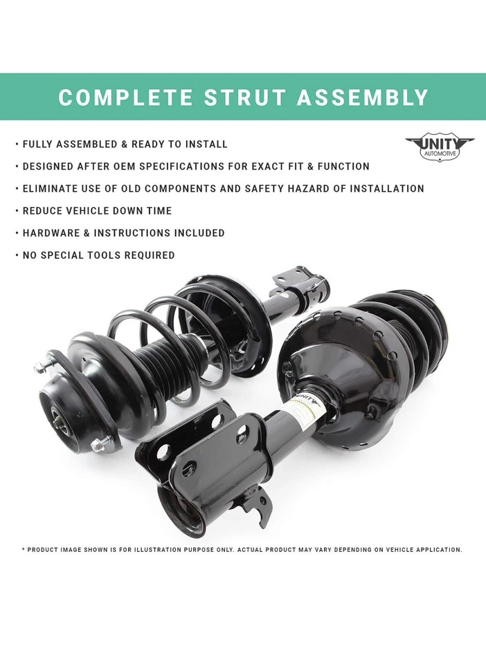 Muelle helicoidal delantero izquierdo completo rápido para Hyundai Elantra 2011-2016 sedán Foto 2 de 4