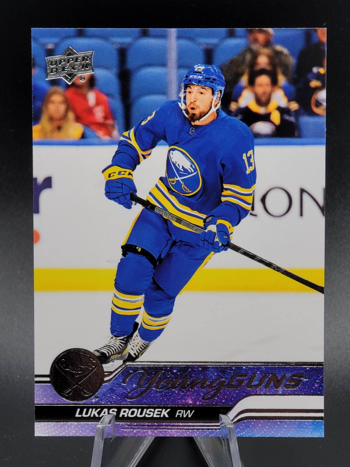 2023-24 Upper Deck Series 1 Hockey Lukas Rousek #233 RC YOUNG GUNS Buffalo