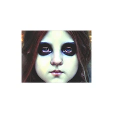 PANDA/GIRL FACE CLOSE-UP Unframed Art Print