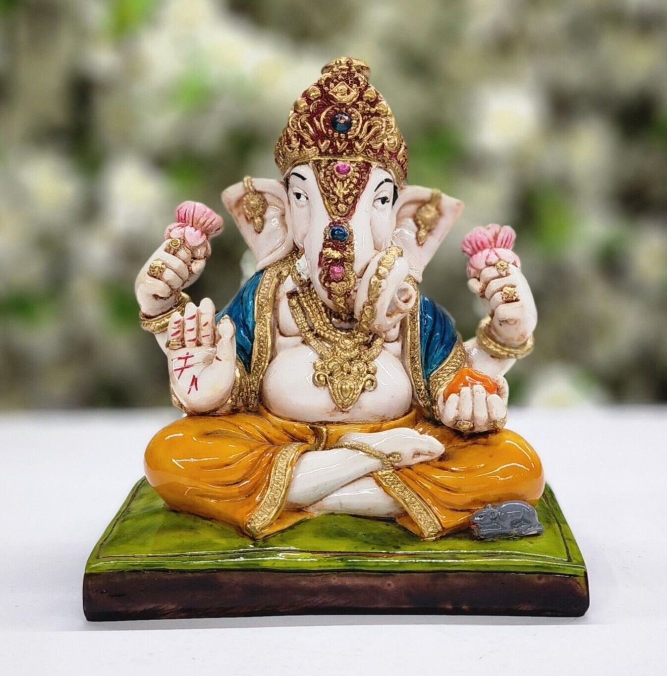 Lord Ganesha Statue Resin Small Ganesh Figurine Vinayaka Idol ...