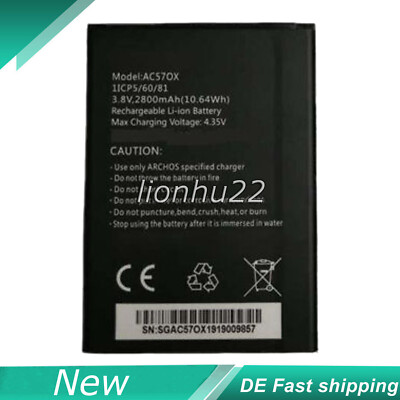 3.8V 2800mAh AC57OX Neu Ersatz Akku Batterie Für ARCHOS Phone 