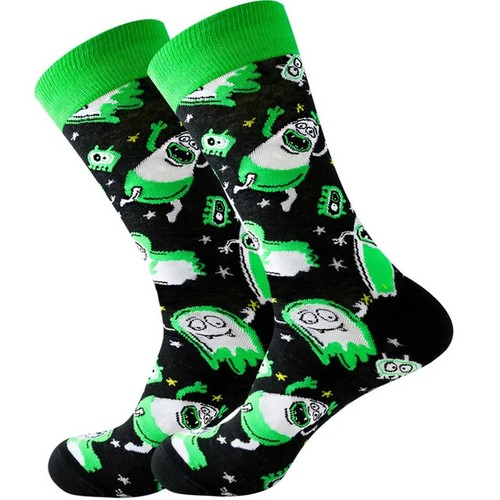 1 pair Autumn and winter new Halloween male socks skull alien female socks pumpk - Picture 37 of 43