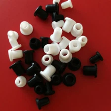 Snap-on Hole Plugs Silicone Rubber 5mm-28mm White & Black Blanking End Caps
