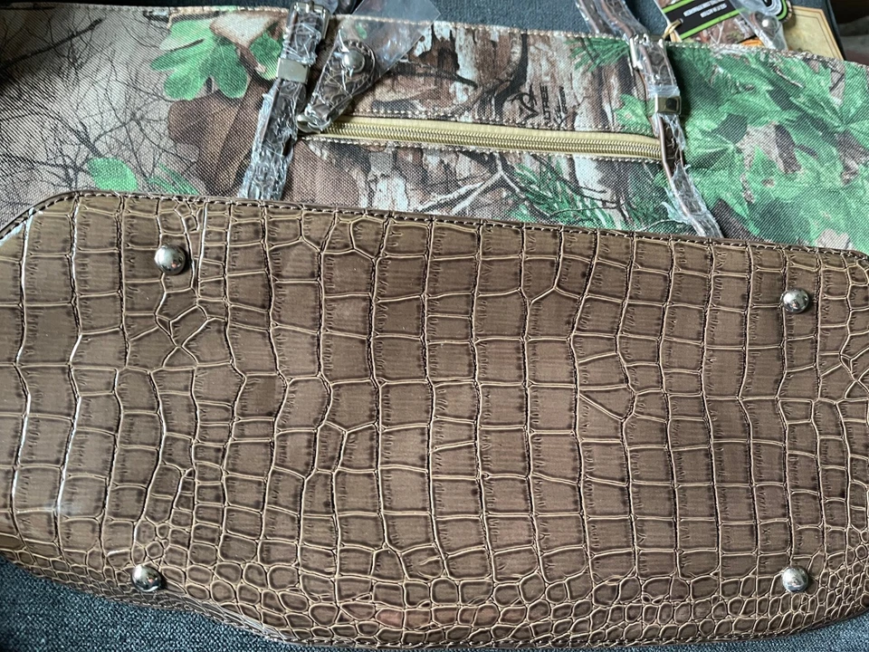Bolso de Mano/Cartera Realtree Camuflado Grande Marrón/Verde Correas Ajustables Lona Nuevo con Etiquetas Foto 4 de 4