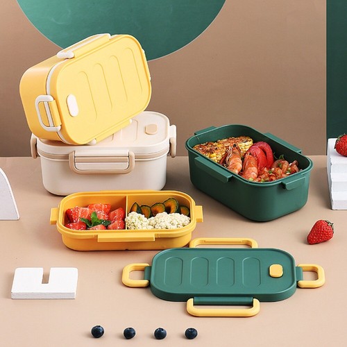 Microwavable Double-Layer Lunch Box Portable Snack Box Office Workers