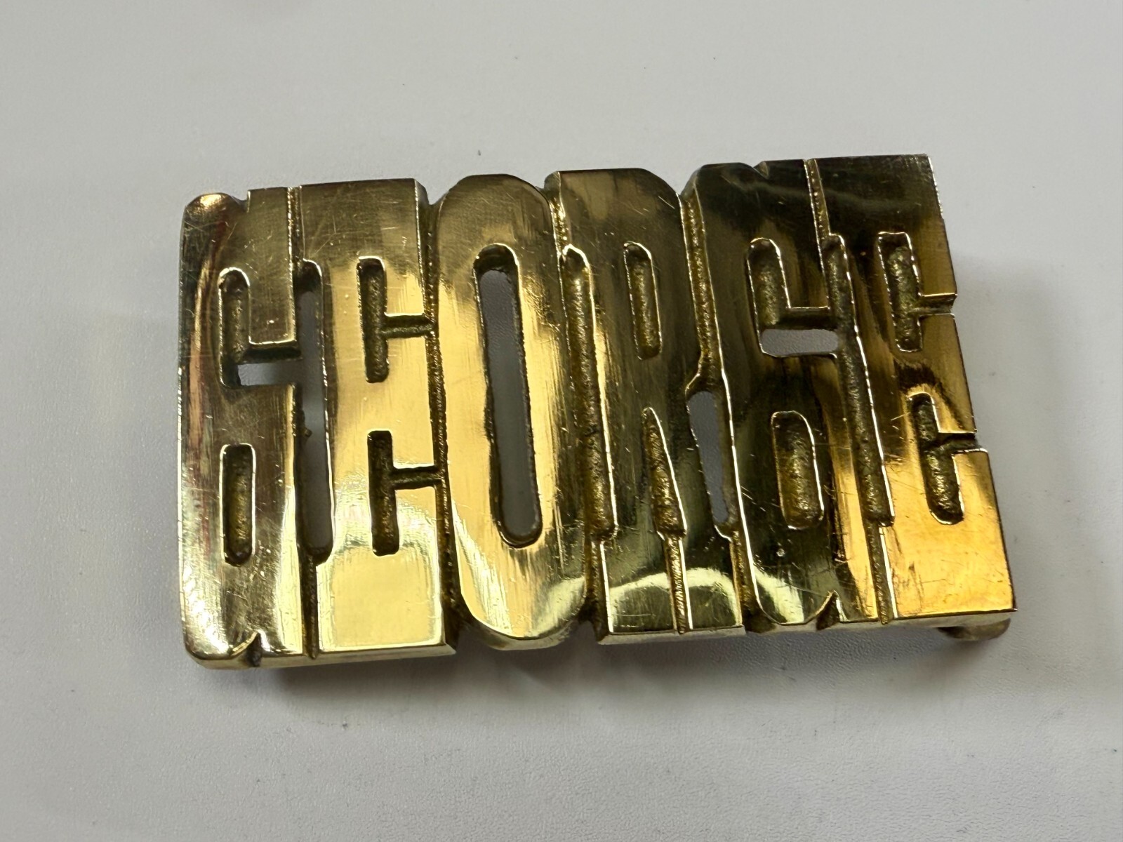 Custom Name GEORGE Block Letter Solid Brass Vinta… - image 17