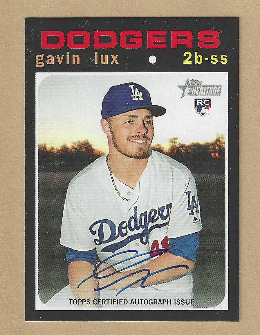 2020 Topps Heritage Gavin Lux REAL ONE AUTO Autograph ROA-GL Dodgers RC