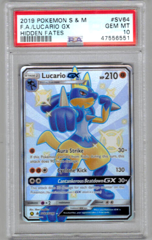 Lucario GX Pokemon Card Custom Made Shiny Holo Card 