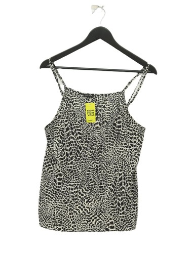 River Island Damen T-Shirt UK 12 Creme 100% Polyester Camisole