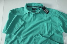 Tommy Bahama Indigo Palms Polo Shirt Embossed Solid Turquoise SS New Large L