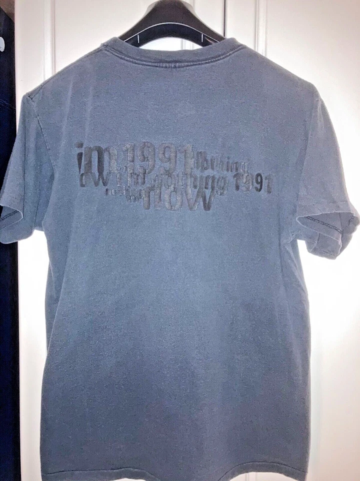 Camisa negra vintage NIN Nine Inch Nails "NOW I'M NOTHING" talla grande industrial Foto 4 de 4