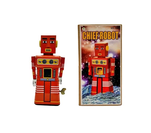 VINTAGE CHIEF TIN ROBOT  SCHYLLING  MS 445 COLLECTORS SERIES