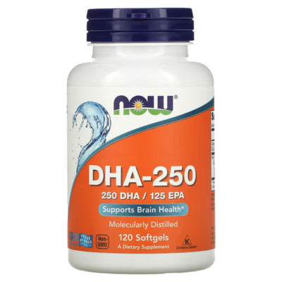 Now Foods DHA-250 - 120 Softgels