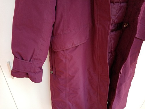 Size (14-16)M land's end red long Heavy coat hooded80% down good condition - Picture 4 of 6