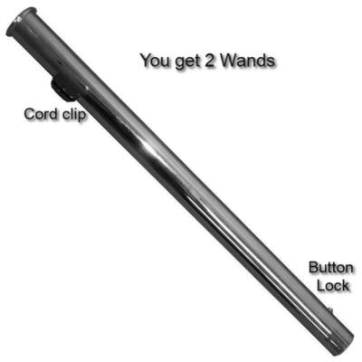 Metal Wands for Electrolux Canister or Central Vacuum Button lock Set 1 1/4'' 2pk