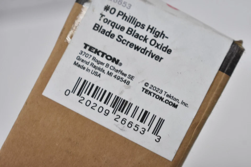 Tekton #0 Phillips High Torque Black Oxide Blade Screwdriver Tool 26653 Genuine - Image 4 of 4
