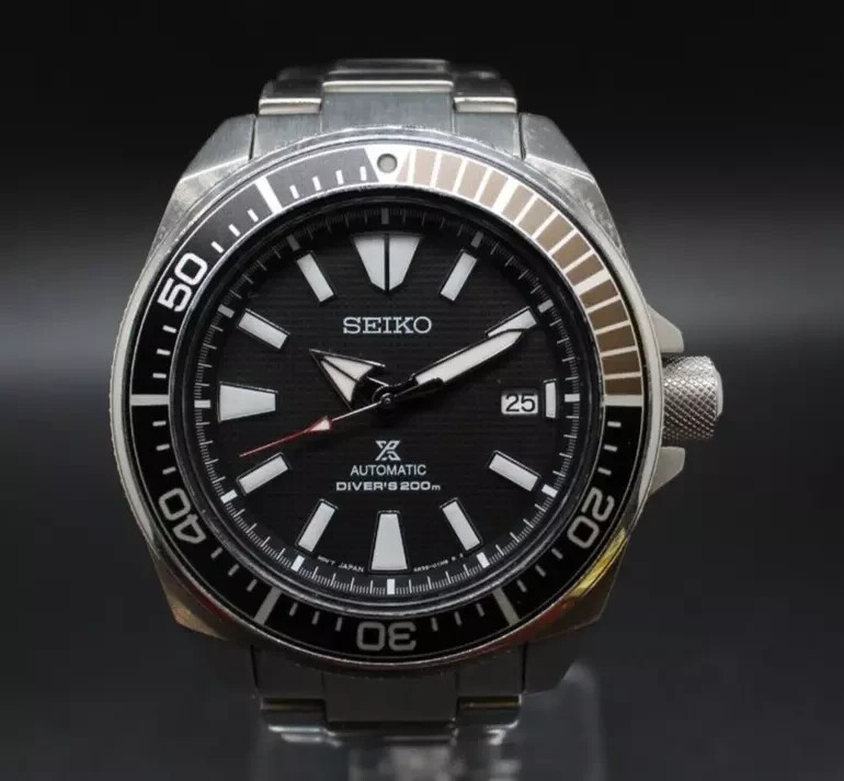 【箱付き】SEIKO PROSPEX 4R35-01VO SEIKO Prospex Samurai 4R35-01V0 Date Black Dial Automatic