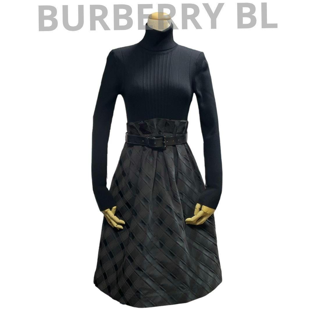 Burberry Black Label Women's One Piece Dress Size 38 with Belt - Authentic