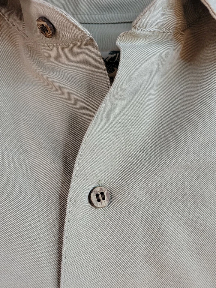 Camisa Havana Jacks Tropical Manga Corta Botón Rayón Para Hombre Mediana Foto 3 de 4