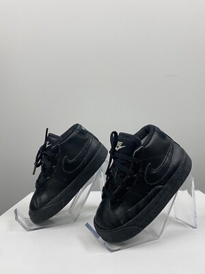 NIKE Blazer Mid 77 Shoes black Suede Toddler Size 7