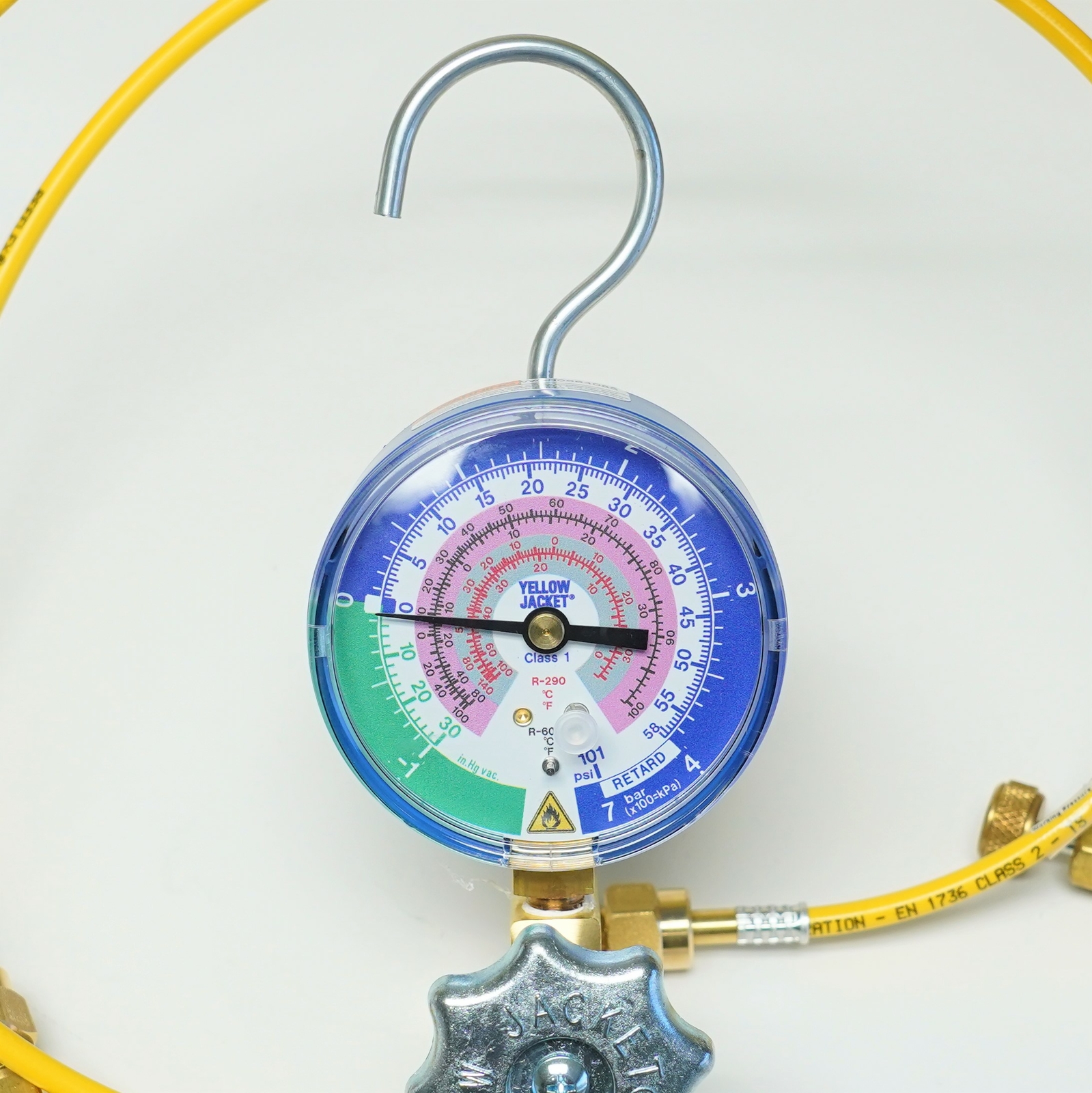 Yellow Jacket 61004 Single Valve Manifold with Hoses R290 R600a