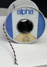 24” 4 Conductor 32 Gauge Tonearm / Pick-Up Arm Cable ALPHA Wire Corp NOS Vintage