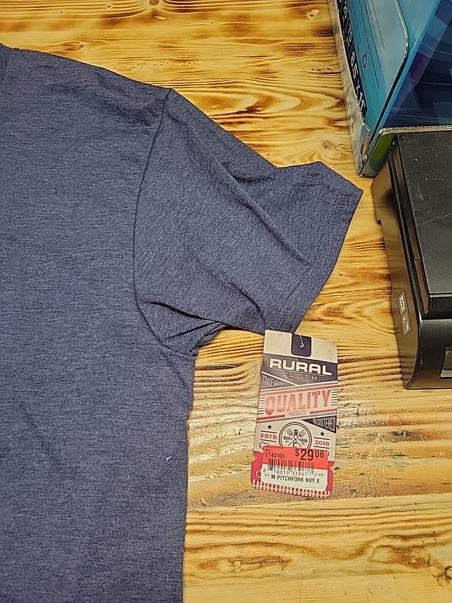 その他 r Rural Cloth T-Shirt Men's Size 2XL Heather Navy Farmers Feed