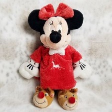Disney Store Minnie Mouse Holiday Nightgown Plush Stuffed Animal