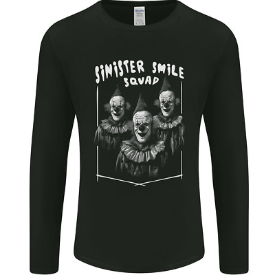 Sinister Smile Squad Evil Clowns Halloween Herren Langarm T-Shirt