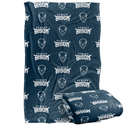 Howard University Logo Pattern Silky Touch Super Soft Throw Blanket