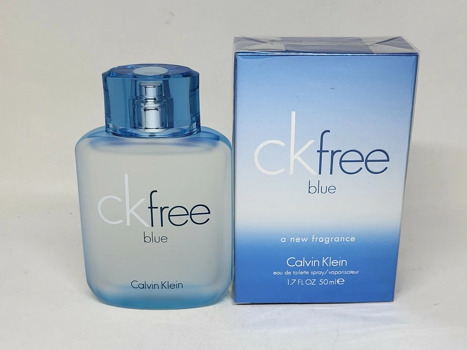Ck Free Blue For Men de Calvin Klein 1,7 OZ eau de toilette sellado descontinuado Foto 2 de 3