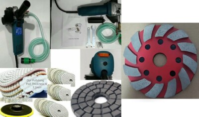 #ad #ad power tools wet polisher 9 64 diamond pads concrete grinding wheel marble buffer $105.99