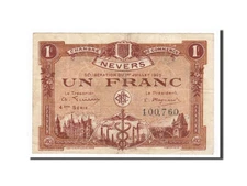 [#162169] Banknote, Pirot:90-19, 1 Franc, 1920, France, EF(40-45), Nevers