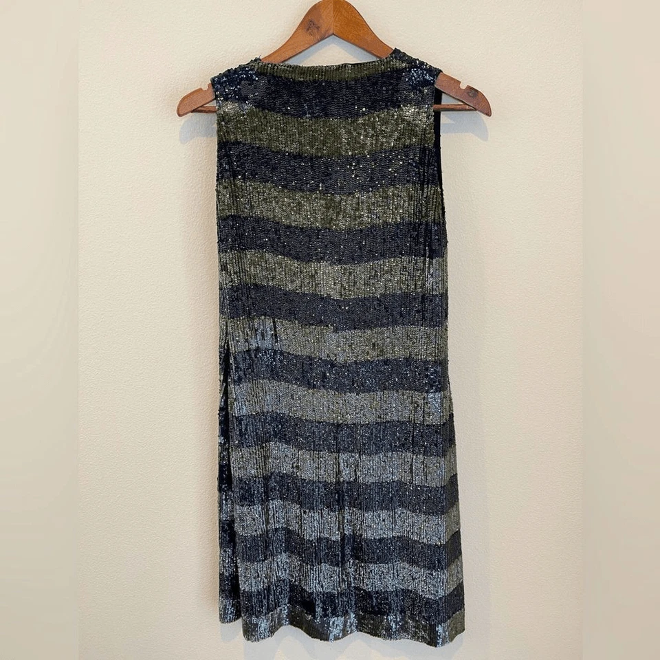 RARO VESTIDO DE MUJER EMPORIO ARMANI VINTAGE DE LENTEJUELAS DE DISEÑADOR HECHO EN ITALIA 44 (8 EE. UU.) Foto 4 de 4