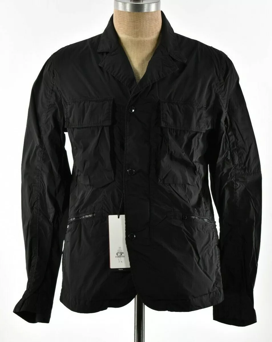 C.P. CP Company NWT Nycra Lightweight Blazer Jacket Size 2XL 56 in Solid Black