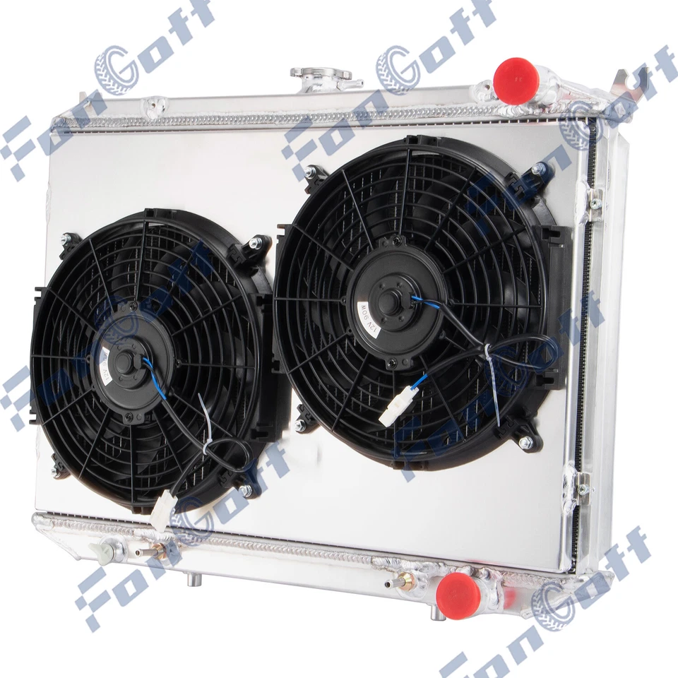 3 Row Radiator Shroud Fan For 1987-1995 Nissan Pathfinder 86-94 D21 95-97 Pickup - Image 2 of 4