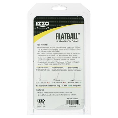 IZZO Golf Flatball Swing Golf Training Aid (Hit It Pure With The