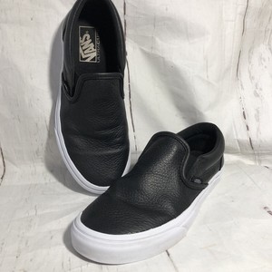 mens leather vans slip on