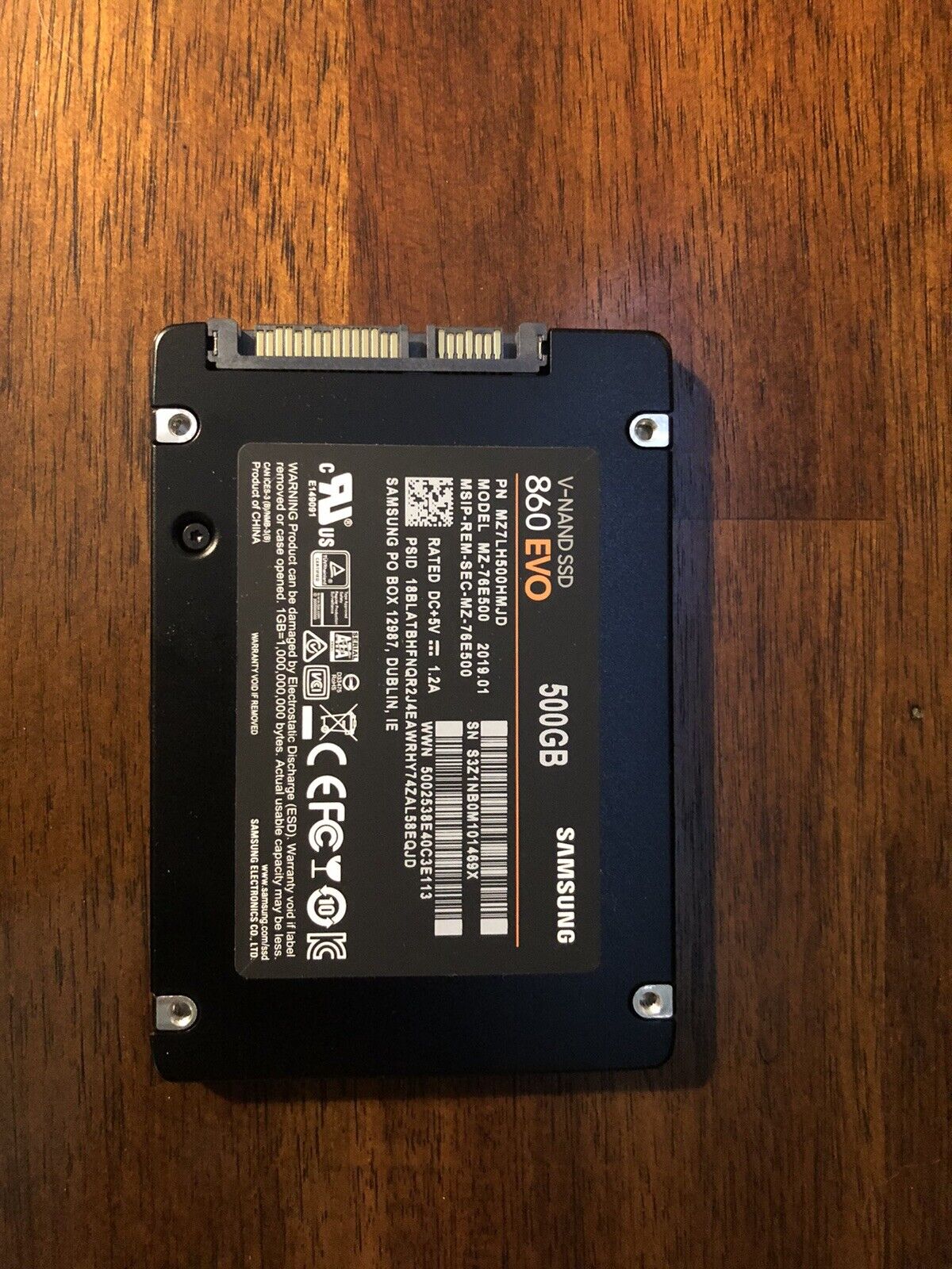 Samsung 860 EVO 500gb SATA III V-nand SSD Mz-76e500