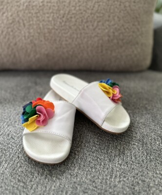 Hanna Andersson Kids Slide Sandals Slip On Shoes Girl's Size