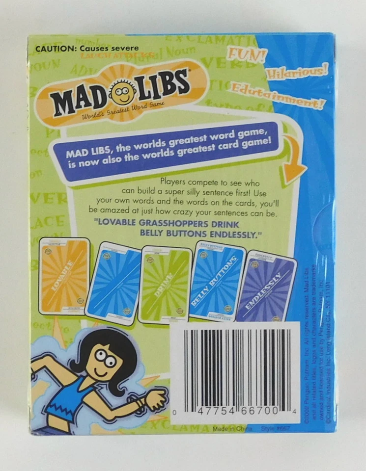 Mad Libs Card Game Penguin Putnam 2002 World's Greatest Word Game NEW - Image 2 of 3