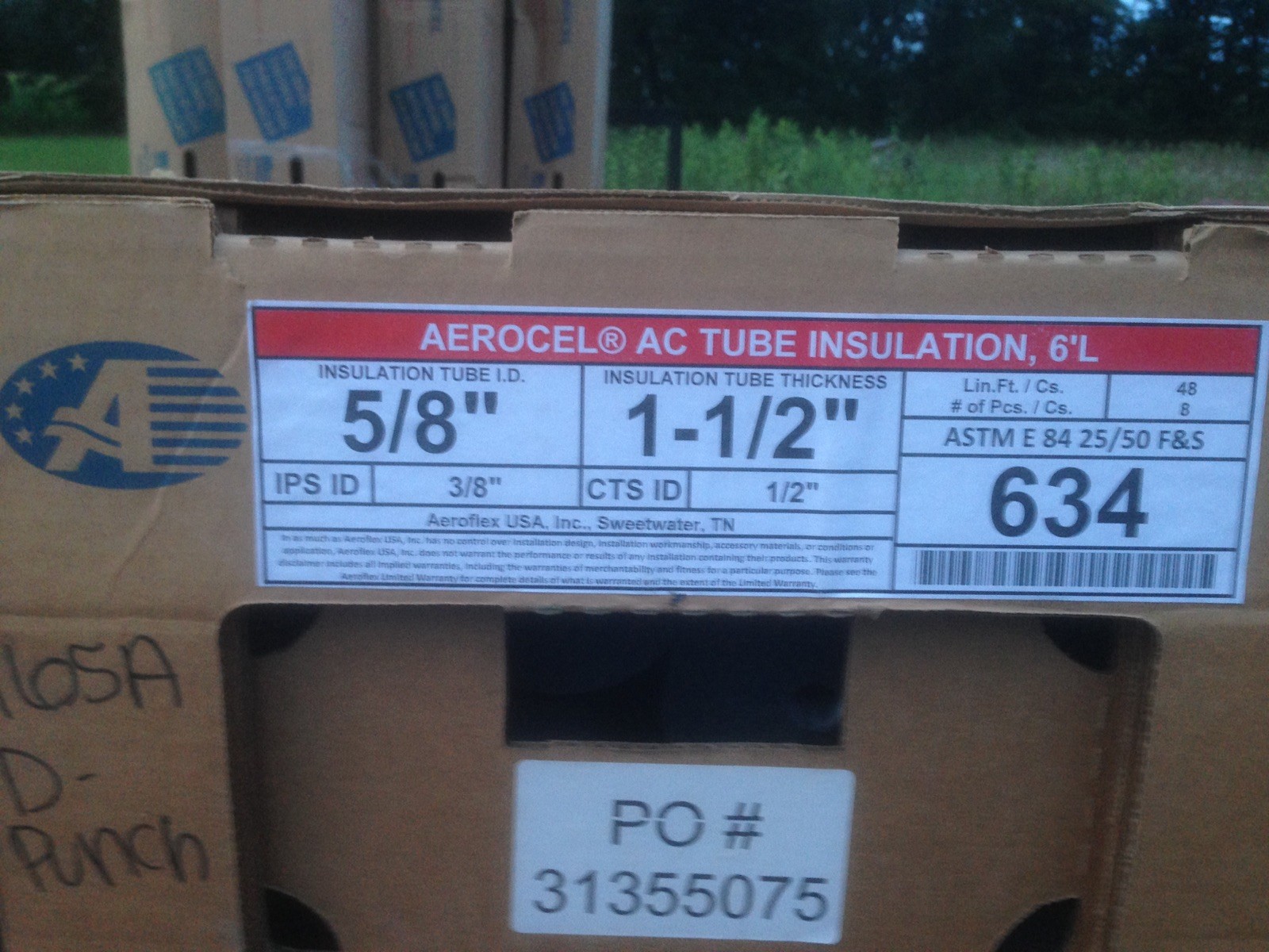 Aeroflex Aerocell ac tube insulation 15/8 inch id Pipe insulation. eBay