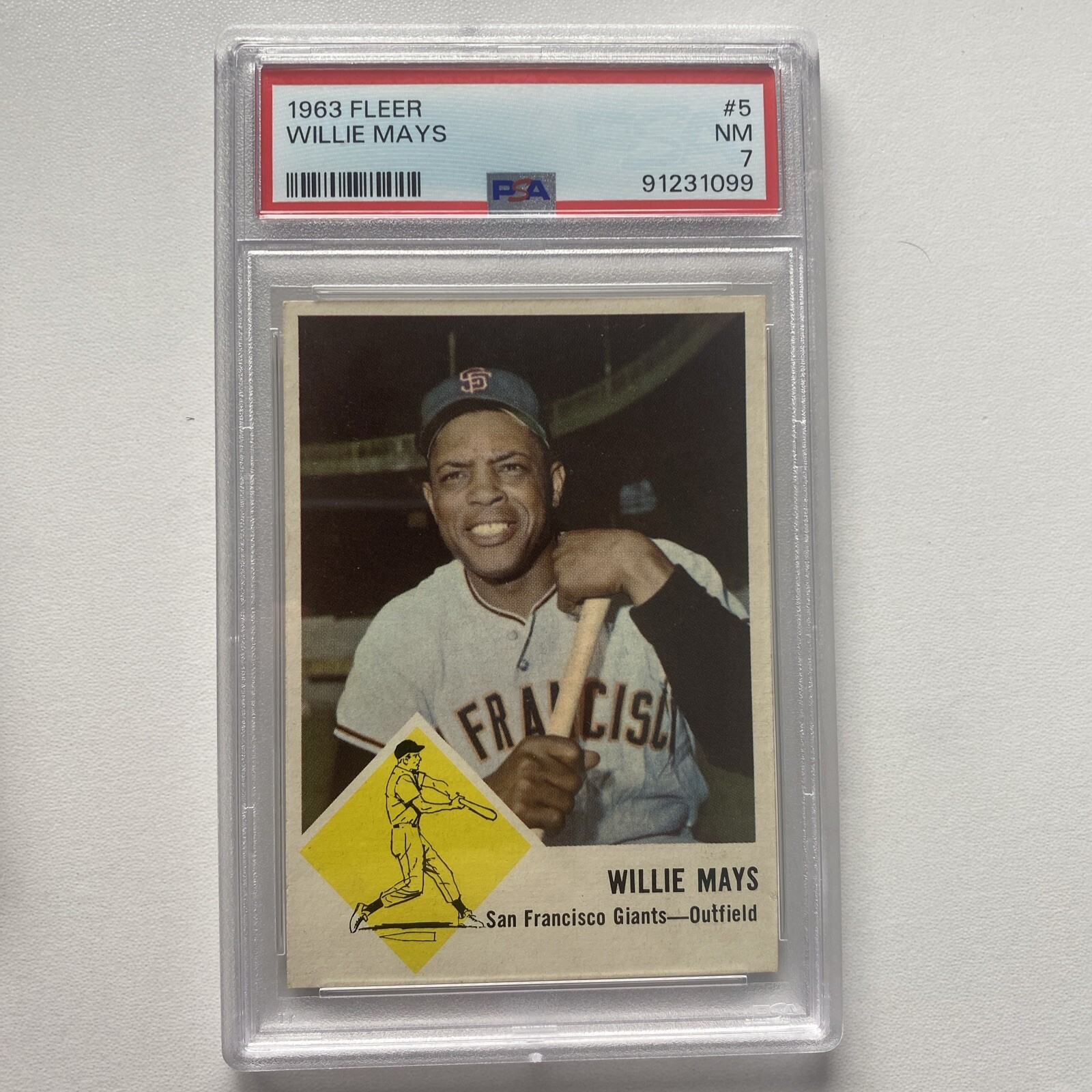 1963 Fleer #5 Willie Mays PSA 7 NM